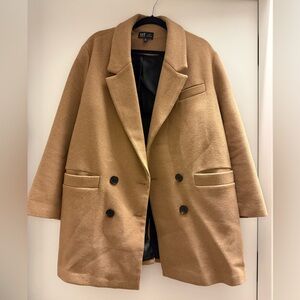 Zara Camel Double-Breasted Blazer